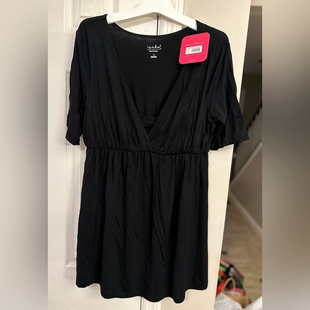 NEW Isabel Maternity black maternity and nursing shirt